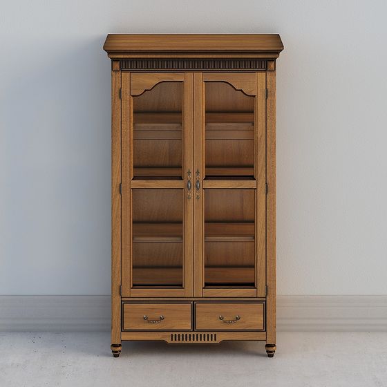 Vintage Bookshelf 3D model with Elegant Design