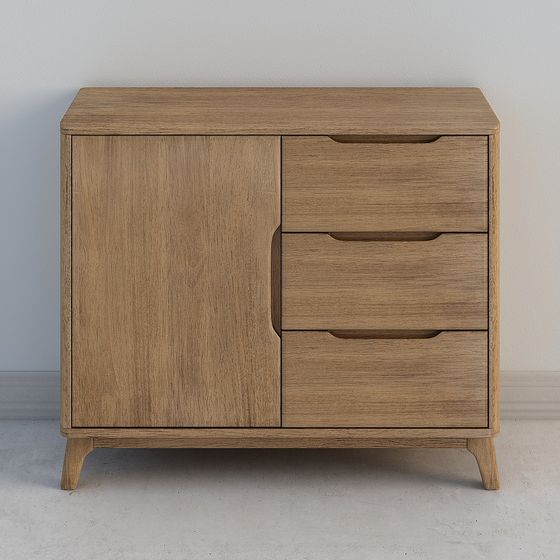 Nordic Style Storage Cabinet 3D model for Creative Spaces