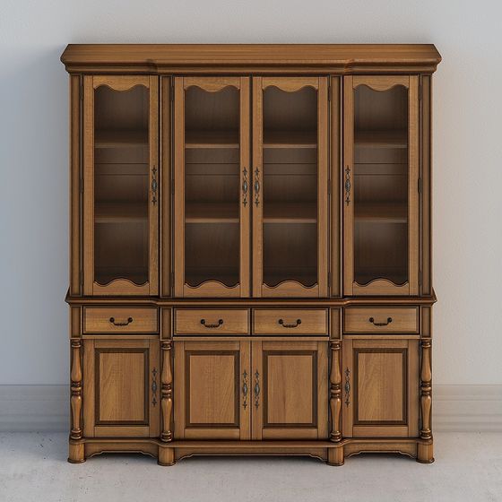 Vintage Bookshelf 3D model for Creative Projects