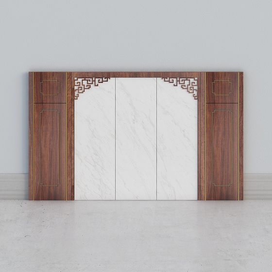 Stylish Marble Panel 3D model for Interiors