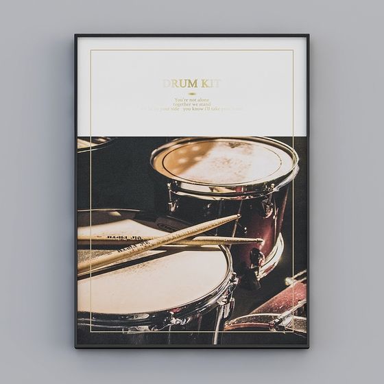 Vibrant Drum Kit 3D model