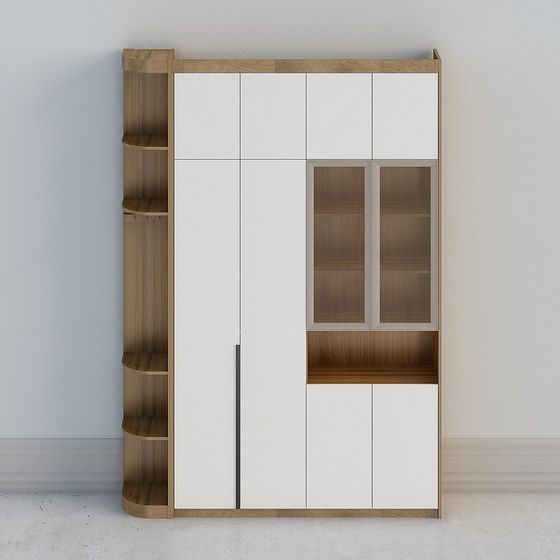 Urban Bookshelf 3D Model in Low-Poly Style