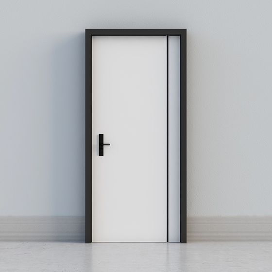 Yellow and Black Modern Door 3D Model for Stylish Interiors