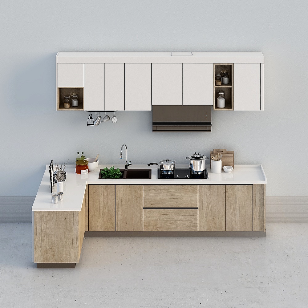 L-Type Kitchen Cabinets