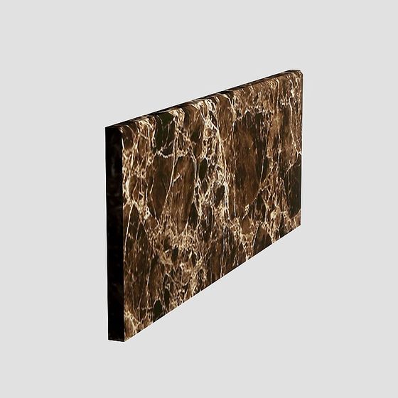 Sleek Black Skirting Line 3D Model for Modern Interiors