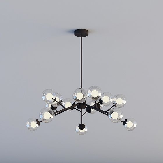Elegant Modern 3D Chandelier Model