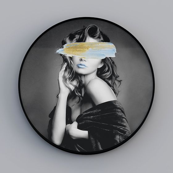 Abstract Portrait Disc 3D model for Designers and Artists