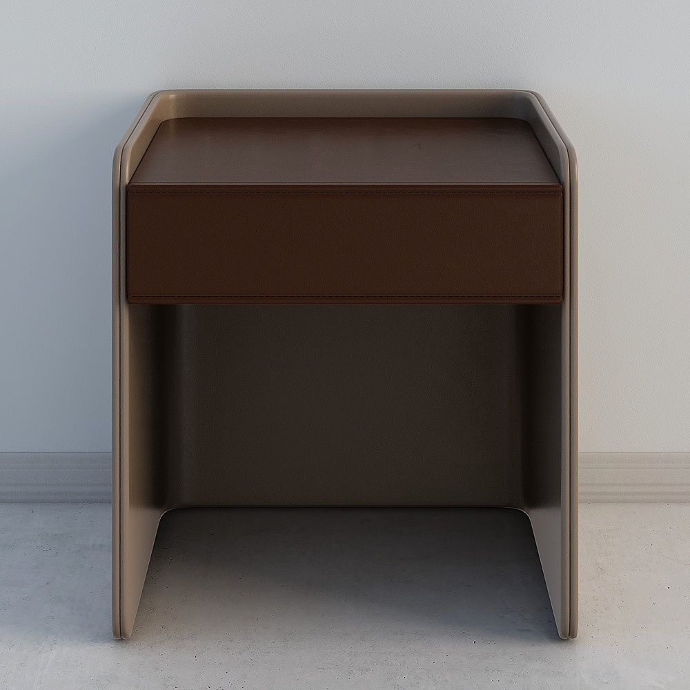 Stylish Low-Polygon Bedside Table 3D model