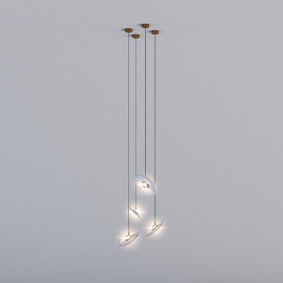 Elegant Modern Chandelier 3D model