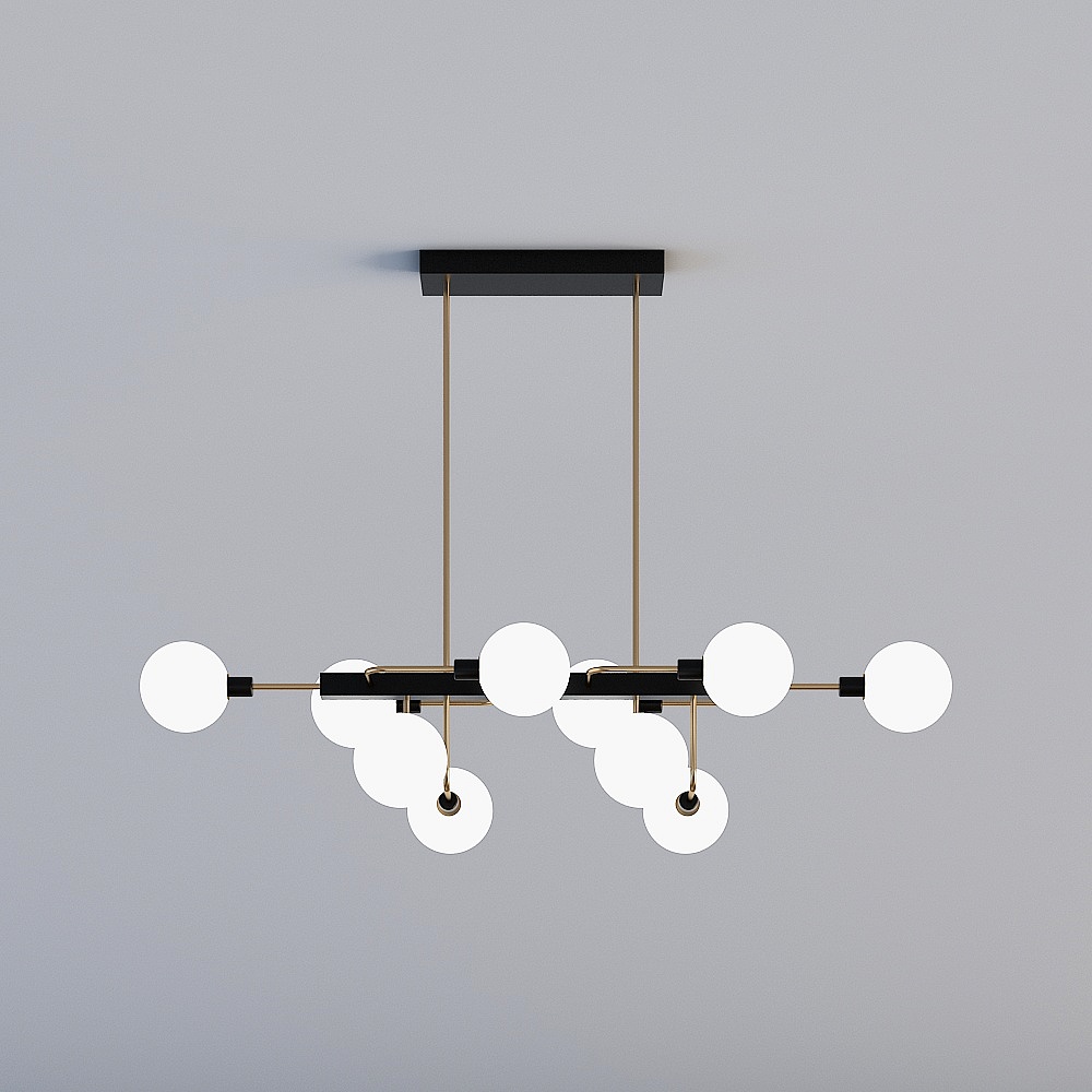3D lights are all XJDS - Postmodern workwear showroom guest restaurant bedroom study chandelier ceiling lamp - MD809-10- milk white