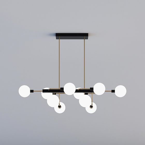 Stylish Low-Polygon Chandelier 3D model