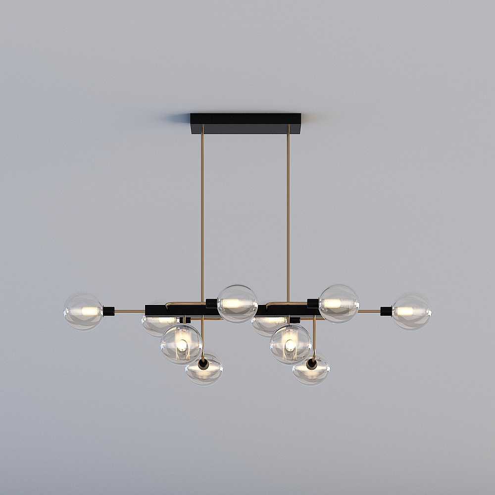 3D lights are all XJDS - Postmodern workwear showroom guest restaurant bedroom study chandelier ceiling lamp - MD809-10-glass