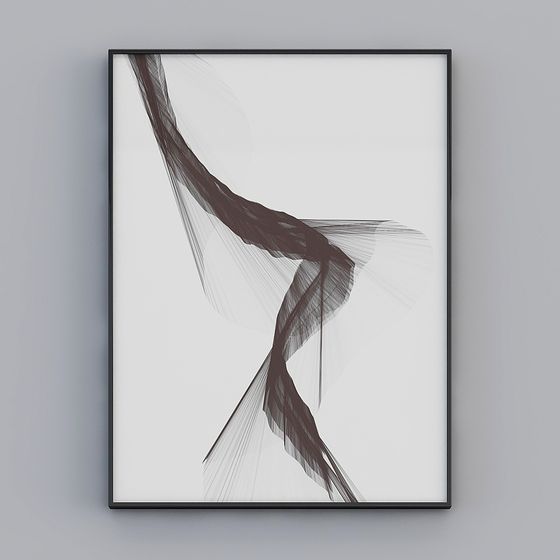 Elegant Floating Ribbon 3D model