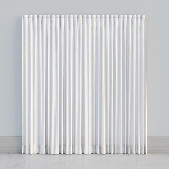 Stylish Low-Polygon Curtain 3D model