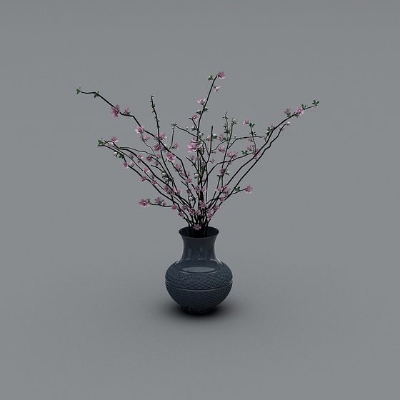 Vibrant Spring Flower Vase 3D model