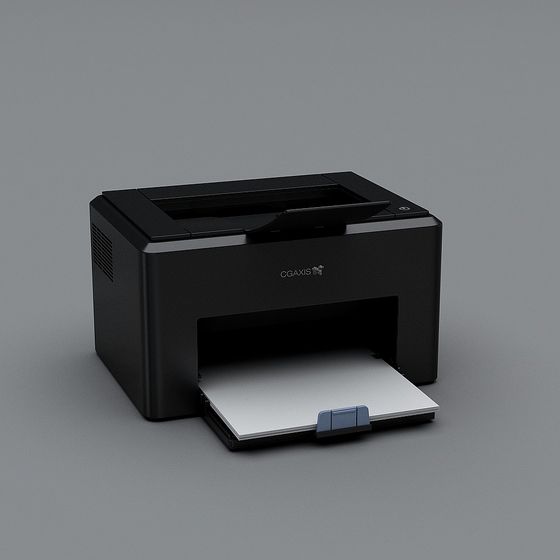 Stylish Low-Poly 3D Printer Model for Creative Projects 3D model