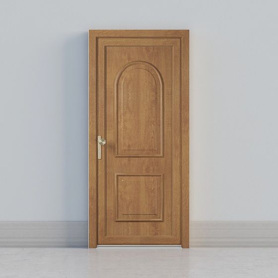Elegant 3D Model Door in Low-Poly Style