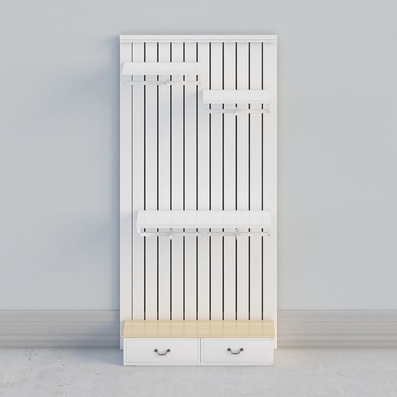 Minimalist Wall-Mounted Storage Shelf 3D model