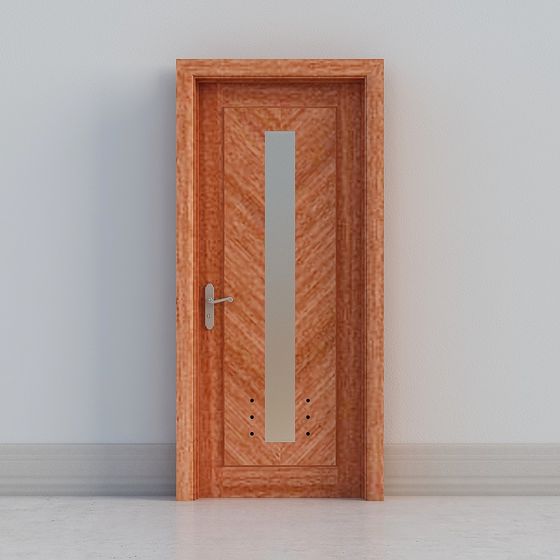 Elegant Wood Door 3D model