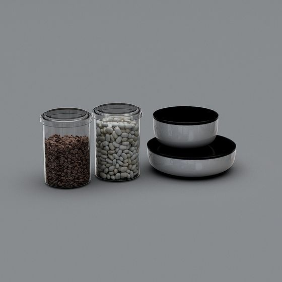 Stylish Storage Set 3D model for Creative Spaces