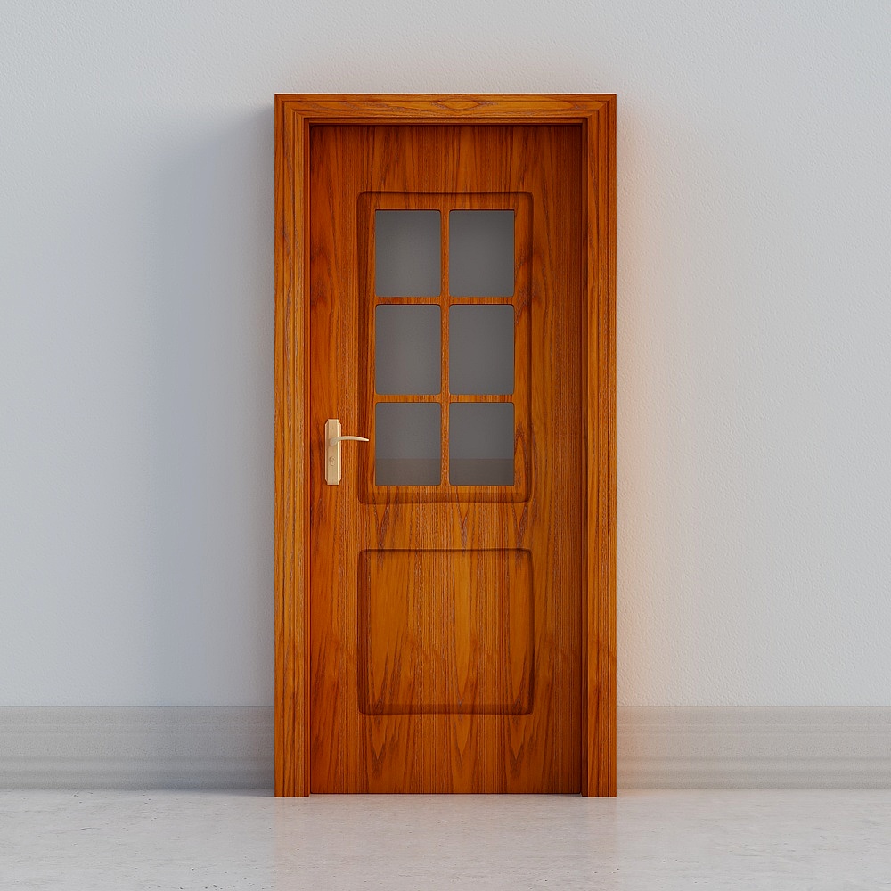 Universal easy-to-fit custom door oak series (excluding door lock hardware) QM-oak flat milling 3 (change glass)