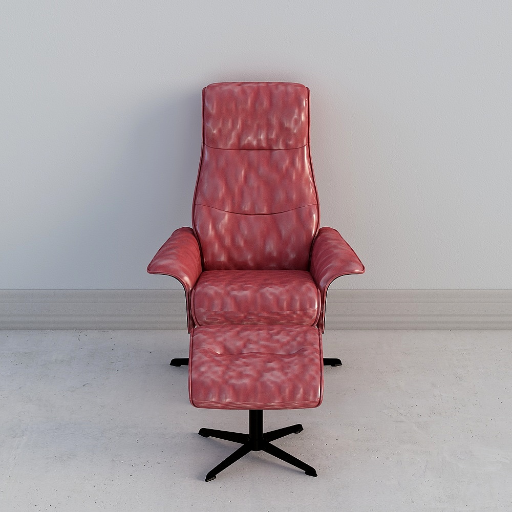 Elegant Low-Polygon Leisure Chair 3D model