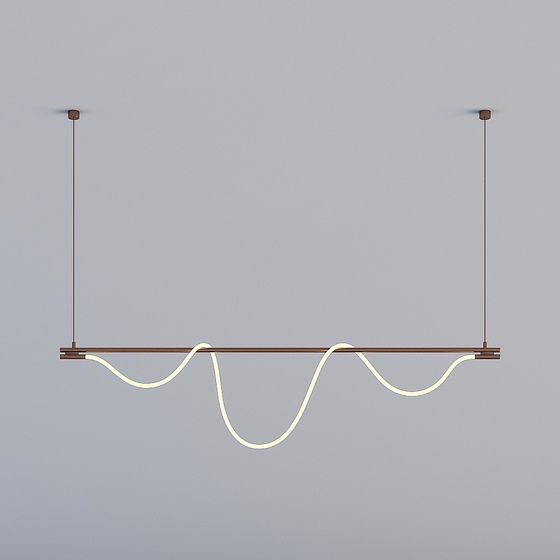 Stylish Hanging Lamp 3D Model for Modern Interiors