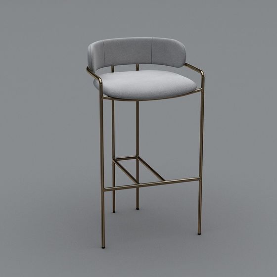 Elegant Barstool 3D Model for Modern Spaces