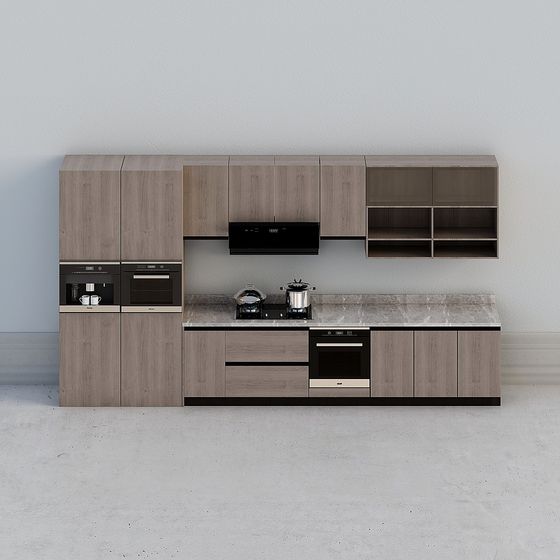 Modern Low-Poly Kitchen Design 3D model