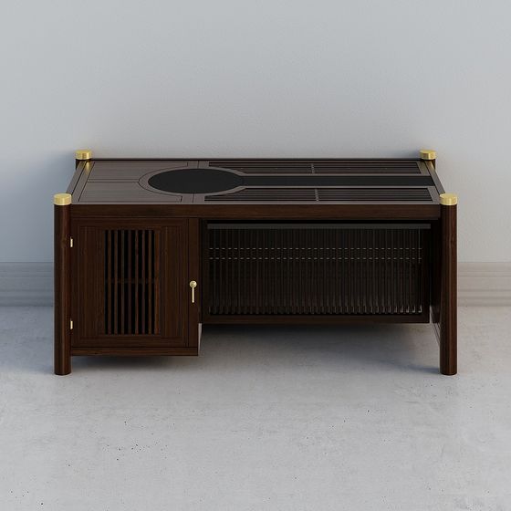 Vintage Industrial Style TV Stand 3D model