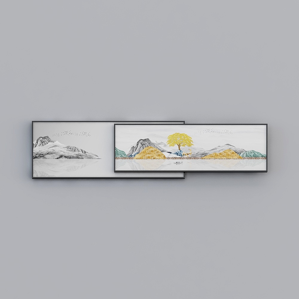 Glorious Fine Painting - Simple Modern -L-33962-1-2-Landscape Decoration Painting