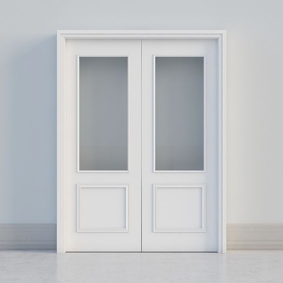 Sophisticated Double Door 3D Model for Contemporary Spaces