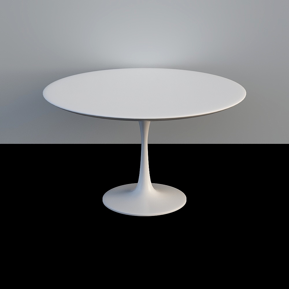 Black and Gray Dining Table 3D Model