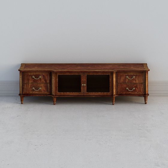 Vintage Retro TV Cabinet 3D model