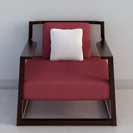 Elegant Low-Polygon Armchair 3D model