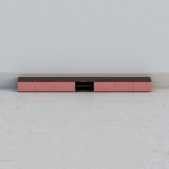 Modern Low-Poly TV Cabinet 3D model