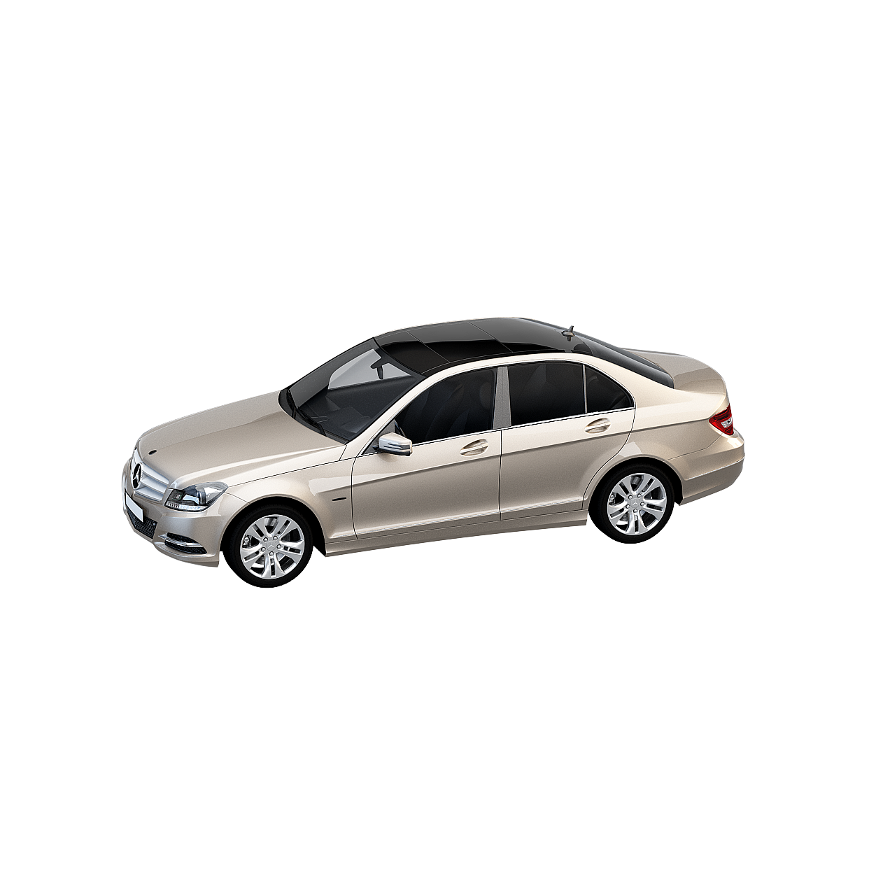 Low-Poly Luxury Car 3D Model – Gold and Black Design