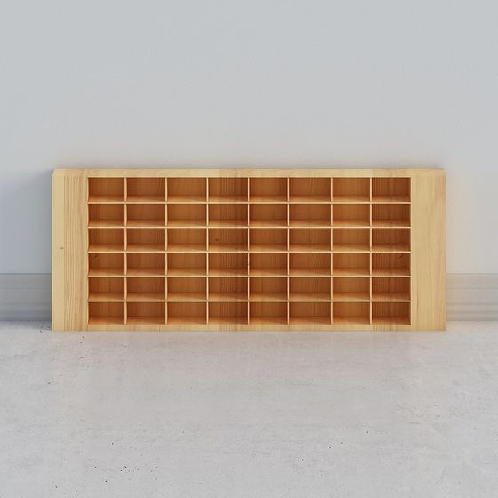 Elegant Wooden Bookshelf 3D Model