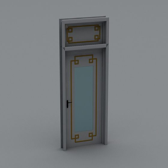 Elegant Low-Poly High-Detail Door 3D model
