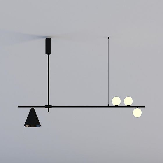 Balance Light Low-Poly Chandelier 3D model