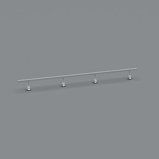 Stylish Track Light Bar 3D model for Modern Spaces