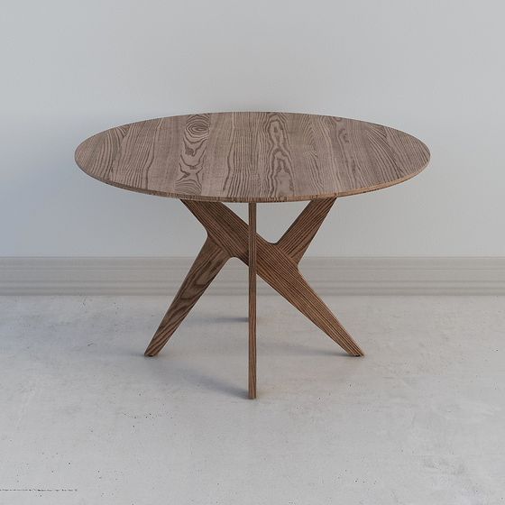 Cross-Legged Round Table 3D model
