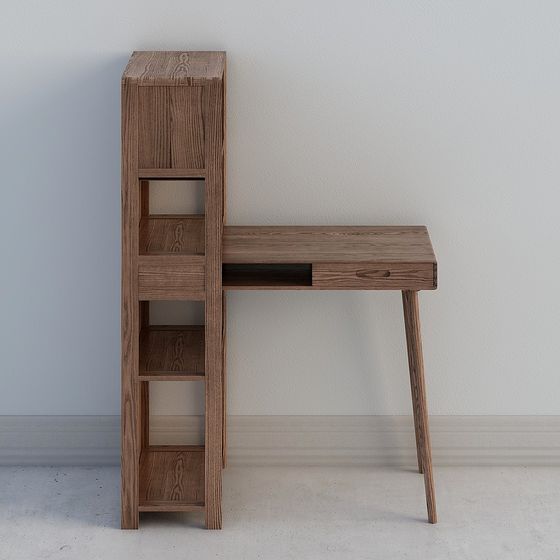 Multifunctional Wooden Desk 3D model