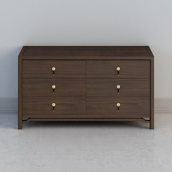 Earth Color YP601 Six-Bucket Cabinet 3D Model