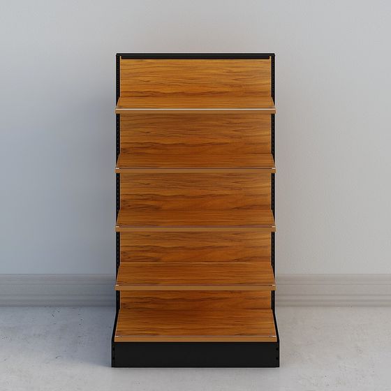 Stylish Low-Poly Display Cabinet 3D model