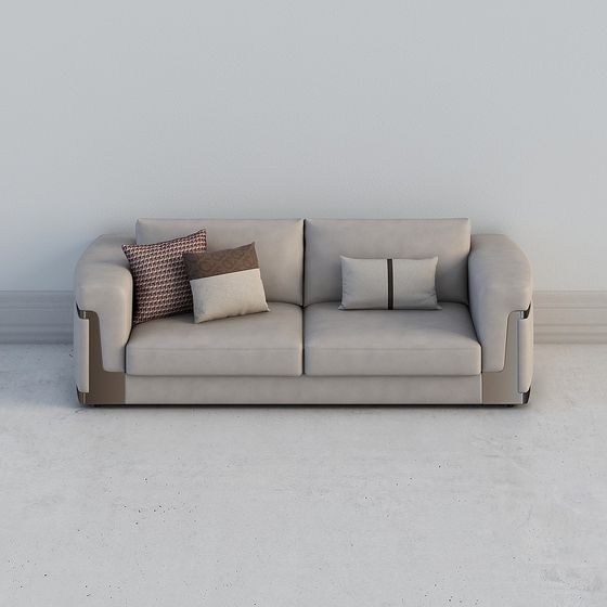 Modern Low-Polygon Sofa 3D model