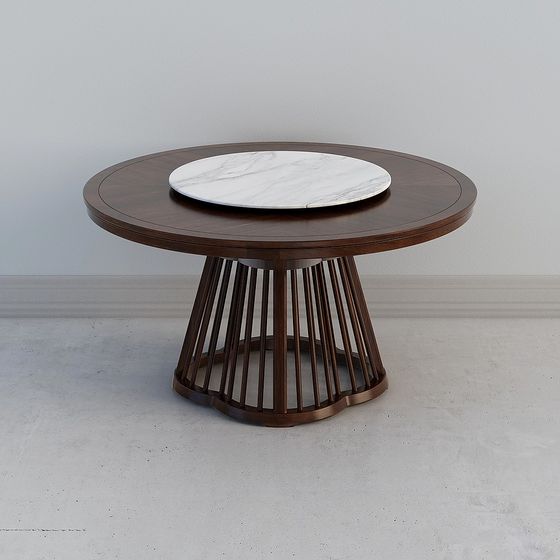 Stylish Round Table 3D Model for Creative Spaces