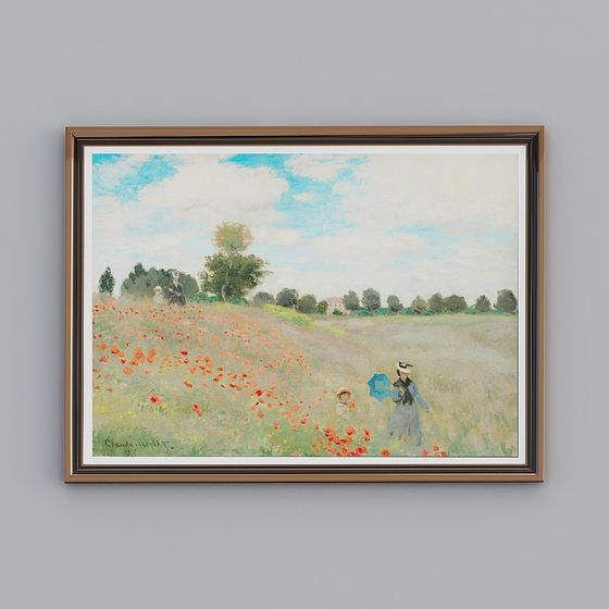 Clyde Monet's Poppy Field 3D Model