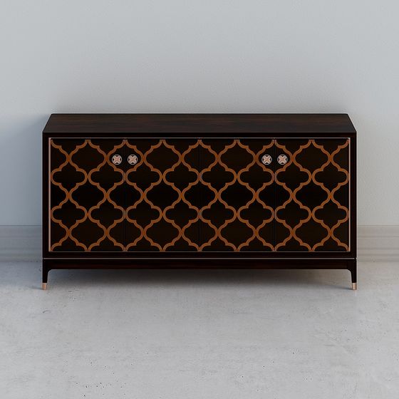Moroccan Style Storage Cabinet 3D model