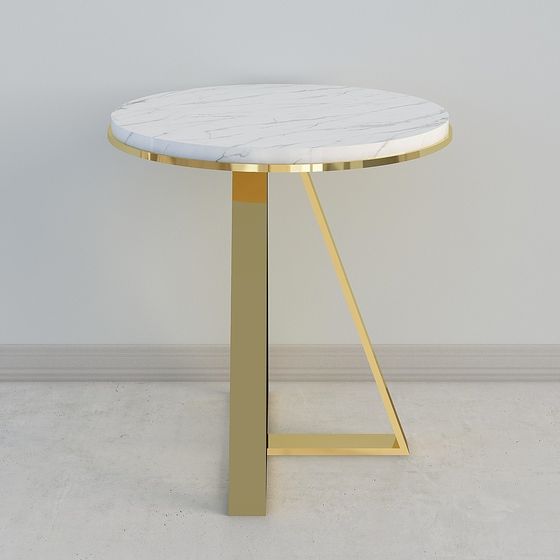 Elegant Marble Round Table 3D model